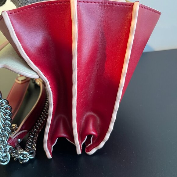 FENDI Vitello Liberty Scalloped Studded Kan I Shoulder Bag in Fragola - Preowned - Picture 6 of 14